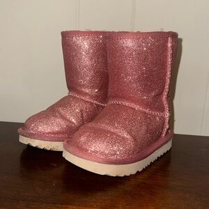 UGG Kids Size 8 Glitter Pink Boots